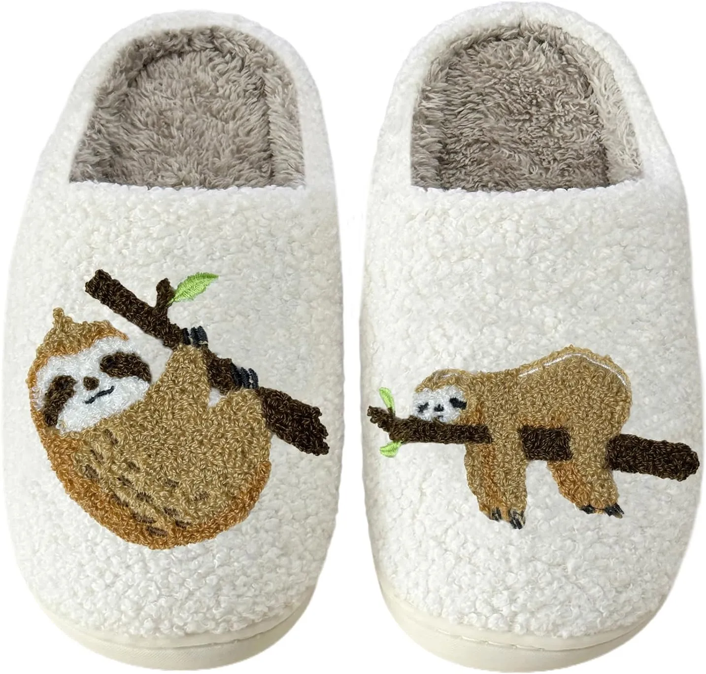 Cute Animal Slippers for Women Men Winter Fluffy Warm House Slippers Soft Plush Indoor outdoor Shoes