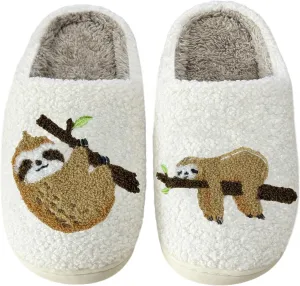 Cute Animal Slippers for Women Men Winter Fluffy Warm House Slippers Soft Plush Indoor outdoor Shoes