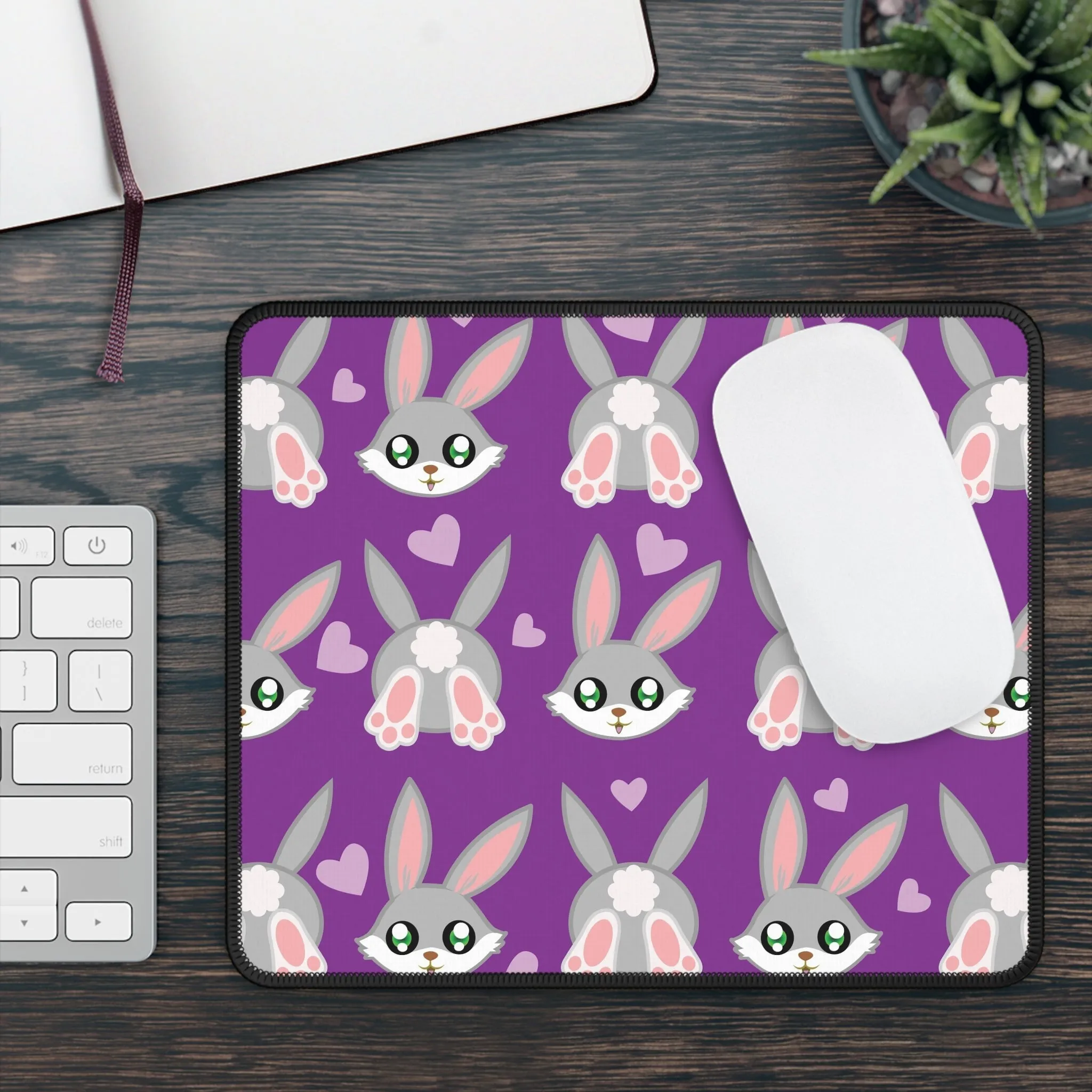 Cute Bunny Gaming Mouse Pad - Colorful Rabbit Design for Gamers