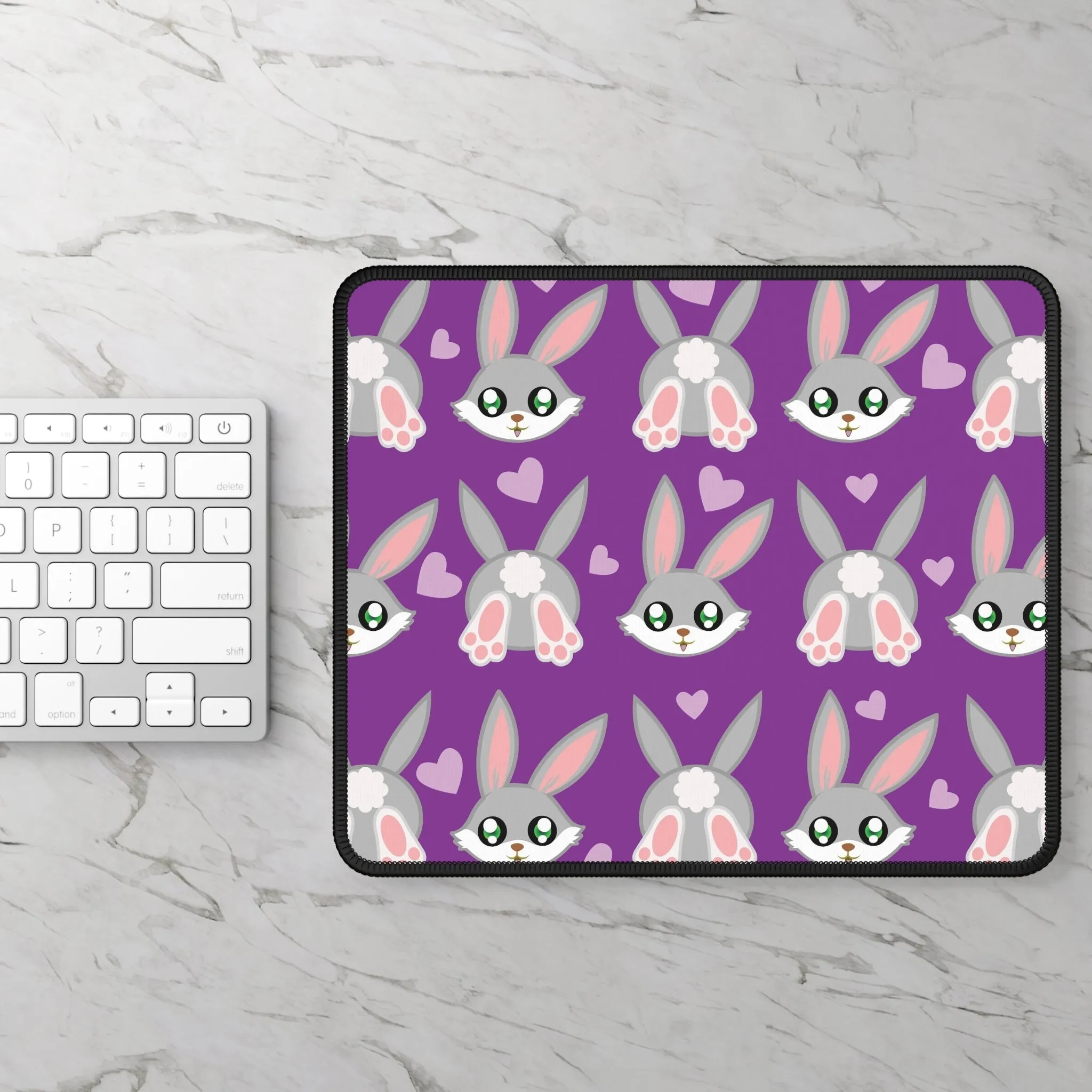 Cute Bunny Gaming Mouse Pad - Colorful Rabbit Design for Gamers