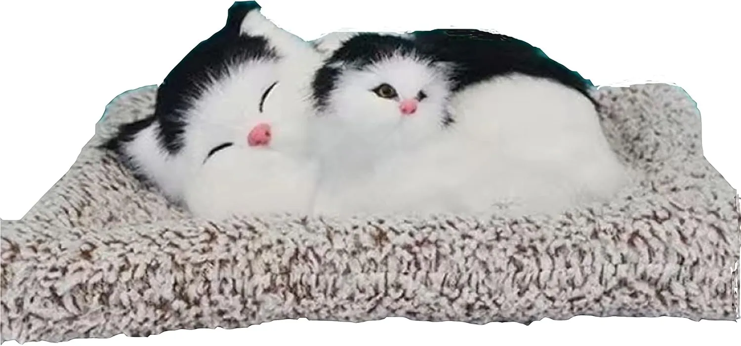 Cute Soft Animal Cuddle Gift White and Black cat Plush offerspring plushies Kitty Toy for Kids