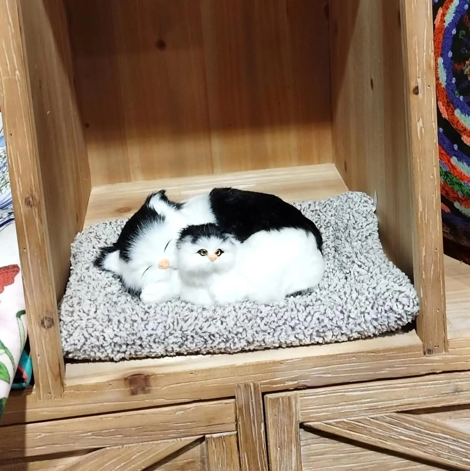 Cute Soft Animal Cuddle Gift White and Black cat Plush offerspring plushies Kitty Toy for Kids