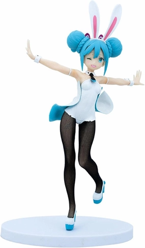 Cute Anime Action Figure Rabbit Ears Girl in White,Cartoon Doll Statue Game Figure Model,Drawing Room Ornaments Collection PVC,A Gift for Boys and Girls Anime Fans
