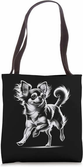 Cute Chihuahua Realistic Drawing Style Tote Bag