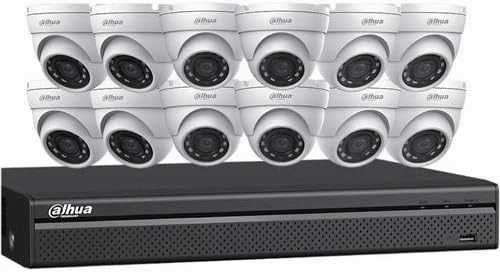 Dahua Technology N5164E124 16-Channel 12MP 4K ePoE NVR with 4TB HDD & 12 4MP Night Vision Mini Turret Cameras Kit