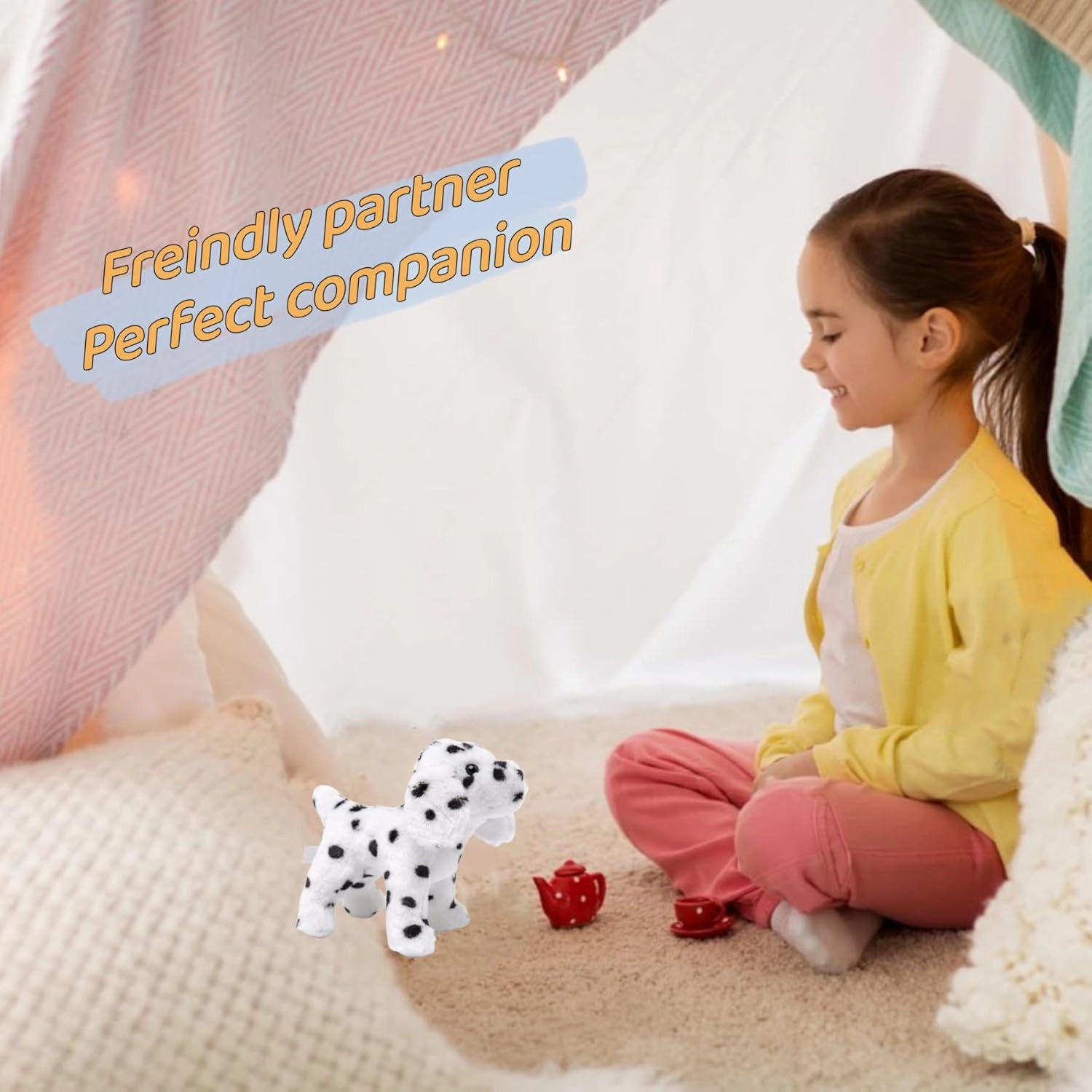 Dalmatian Puppy Plush Toy, Dog Stuffed Animal for for Kids and Adults, Ages 3 and Up