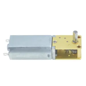 DC 3/6/12V Mini Micro Metal Gear Motor 4-762RPM 1218-050 Worm Gear Motor Smart Car Robot Electric Reduction Gear Motor Reducer(12V 762RPM,Single Shaft)