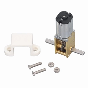 DC 3V Brush Mini Gear Motor 30RPM Double Shaft Micro Turbo Geared Motor Reduction Geared Motor with Fixed Seat for Smart Car Robots Zinc Alloy Brass