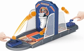 Desktop Basketball Arcade – Interactive Finger Shoot Game with Auto-Scoring & Portable Court | 24" Mini Hoop for Kids Adults Family Game