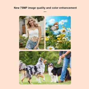 Digital Camera 5K HD, 75MP UHD WiFi Vlogging Camera with 3 Inch Flip Screen, 18X Optical Zoom, 18XAF Autofocus, Flash & Fill Light, Anti Shake, Travel Cameras for Photography (White)