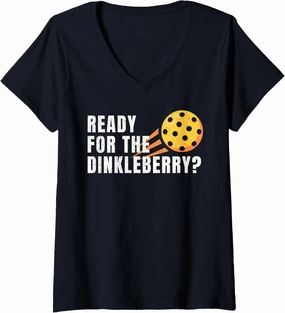 Dinky Dink Pickleball Pickleball Funny Dinkleberry T V-Neck T-Shirt