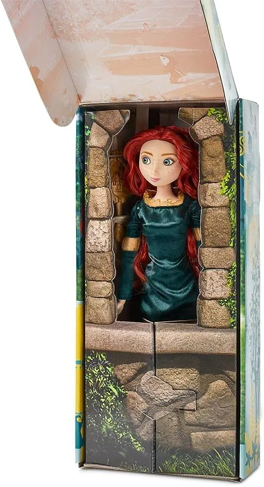 Disney Store Official Disney Princess Classic Doll (Merida), 11 Inches, Includes Brush with Molded Details, Fully Posable Toy in Classic Outfit - Disney Princess Toys for Girls