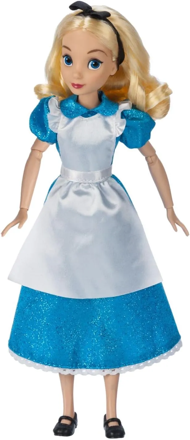 Disney Store Official Princess Classic Doll (Alice), 11 Inches, Includes Brush with Molded Details, Fully Posable Toy in Classic Outfit Princess Toys for Girls