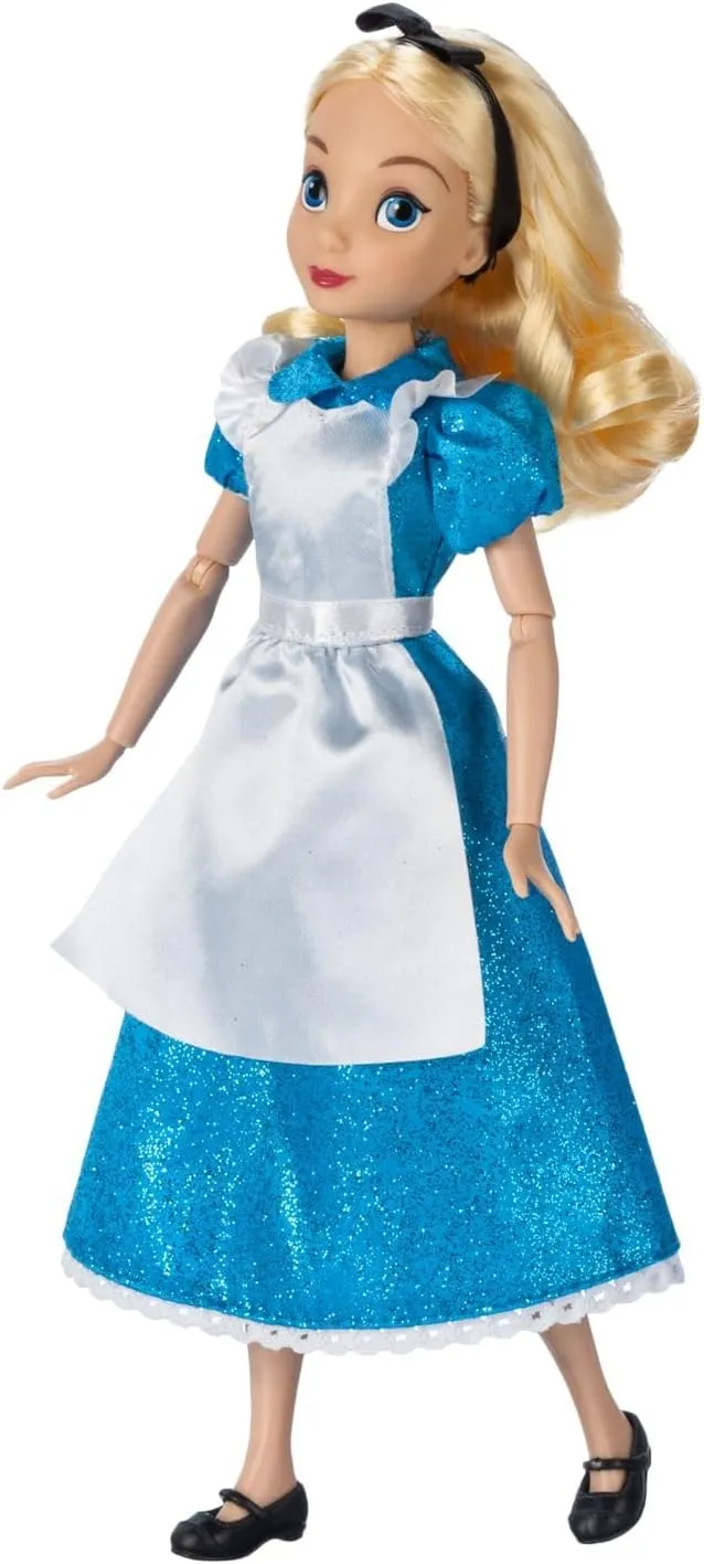 Disney Store Official Princess Classic Doll (Alice), 11 Inches, Includes Brush with Molded Details, Fully Posable Toy in Classic Outfit Princess Toys for Girls