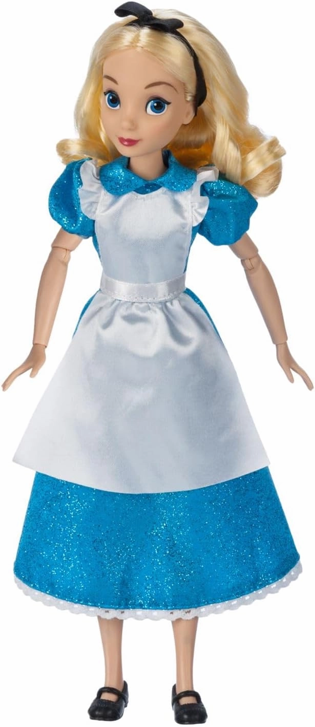 Disney Store Official Princess Classic Doll (Alice), 11 Inches, Includes Brush with Molded Details, Fully Posable Toy in Classic Outfit Princess Toys for Girls
