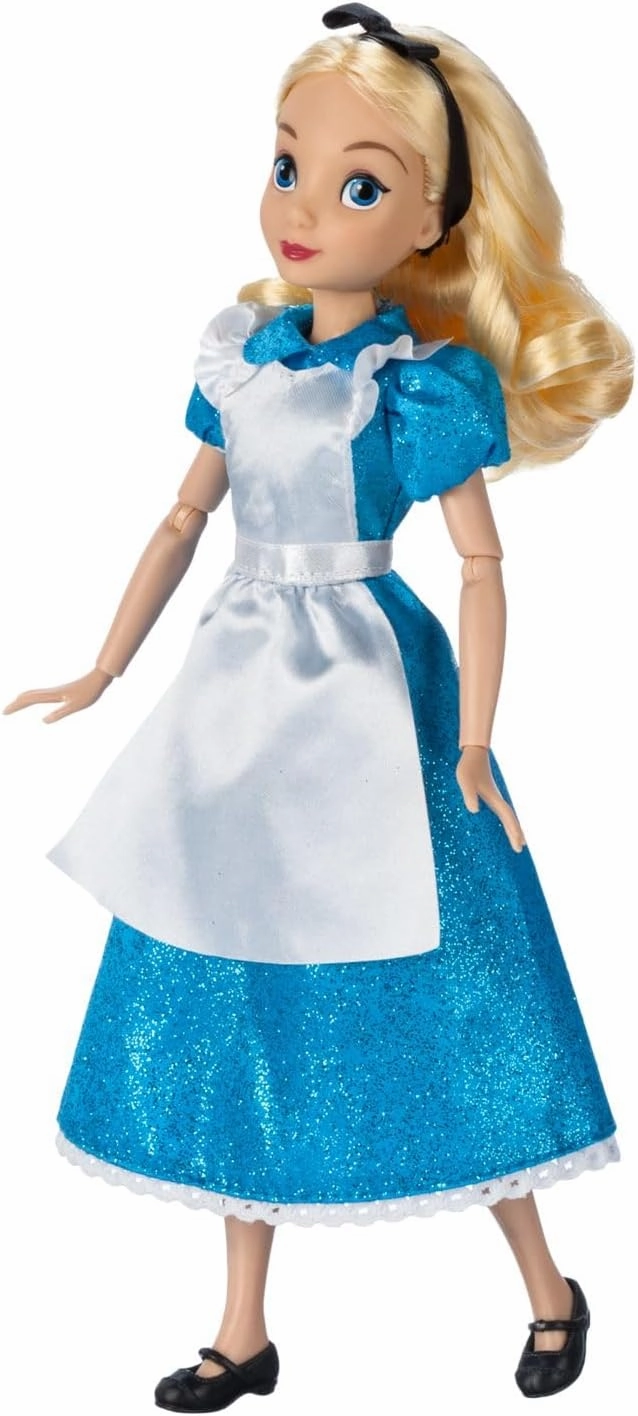 Disney Store Official Princess Classic Doll (Alice), 11 Inches, Includes Brush with Molded Details, Fully Posable Toy in Classic Outfit Princess Toys for Girls