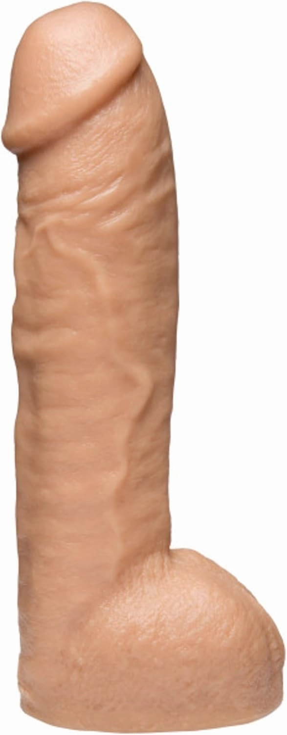 Doc Johnson Vac-U-Lock - Hung - Made of R5 PVC - 12 Inch Dildo with Massive 8.5 Inches of Girth - F-Machine and Harness Compatible - Vanilla
