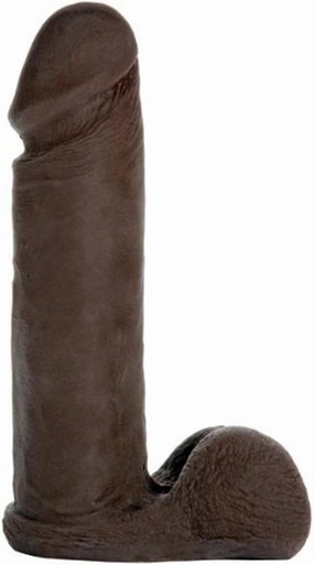 Doc Johnson Vac-U-Lock - The Realistic Cock - ULTRASKYN - 8 Inch - F-Machine and Vac-U-Lock Harness Compatible Dildo - Chocolate