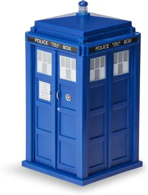 Doctor Who Electronic Tardis Talking Money Bank - Features Speech & Sound Effects, Flashing Lantern Light & Opening Front Doors - Deposit Coin Inside Police Box - Bigger On The Inside!