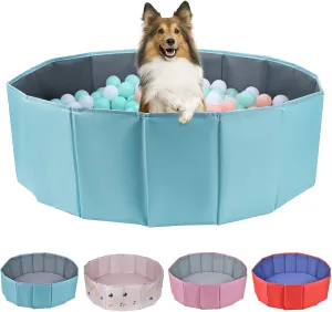Dog Ball Pit, Foldable Ball Pit for Dog, Balls Pit for Dogs, Balls Pit for All Types of Dogs, Suitable for Indoor and Outdoor Activities (47.24inches in Diameter,No Ball Included)