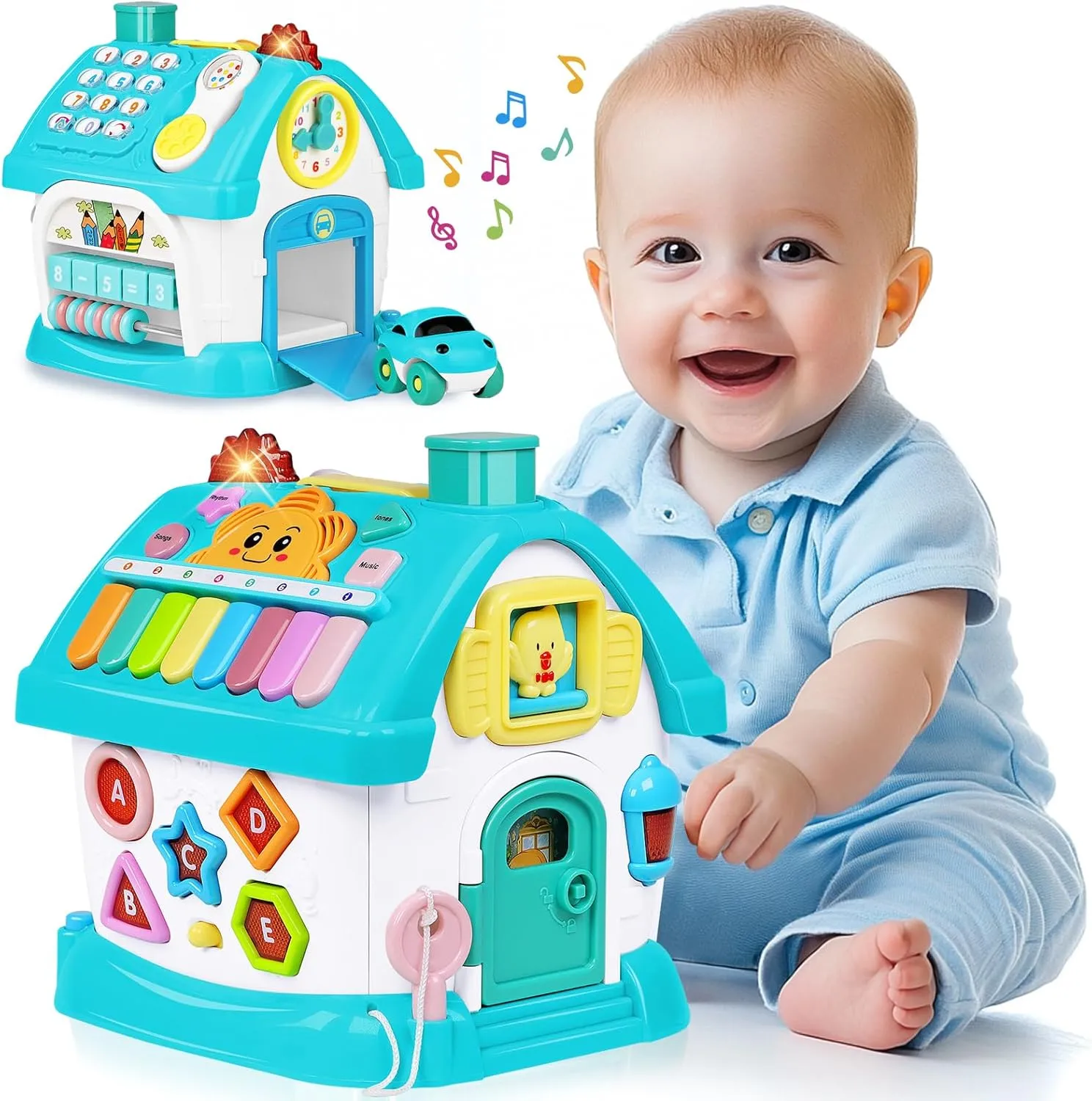 Dreampark Toys for 1  Year Old Boy Gifts: Baby Musical Toys 12-18 12 18 Months Montessori Toddler Toys Age 1-2 1-3 2-3 1st Birthday Gifts Boys Girls Toddlers 8-in-1 Multi-Functional House