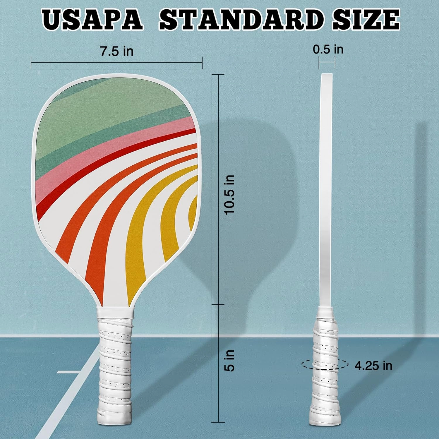 DULCE DOM Pickleball Paddles Set of 2/4 - USAPA Approved, Fiberglass Surface Pickleball Racket with 4 Indoor Outdoor Pickleball Balls and Pickleball Bag, Ideal Training Equipment Gift for Men & Women