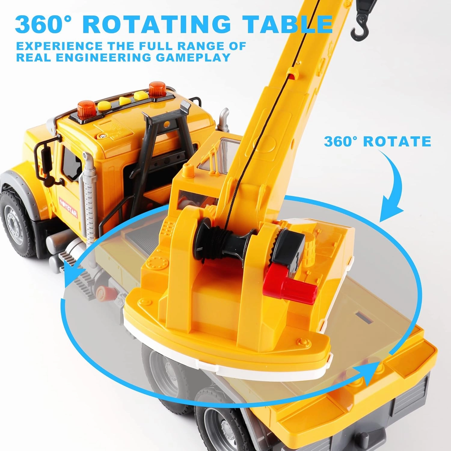 Dwi Dowellin Toys for 3 Years Old Boys Girls Kids,Construction Toy Crane Truck with Lights and Sounds