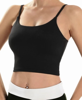 ECOPARTY Sports Bras for Women Quick-Dry Padded Wirefree Workout Crop Cute Tank Tops Camisole Yoga Fitness Running Gym