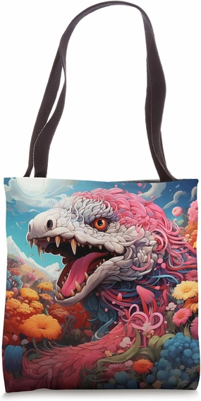 Eel Colorful Illustration Graphic Tote Bag