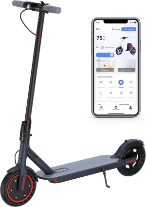 Electric Scooter Adults, Powerful 350W E-Scooter, Max 19 Mph & 19-23 Miles Range Scooters, Folding Scooters with 8.5" Solid Tires, Commuting Scooter Kick Scooter with APP Control