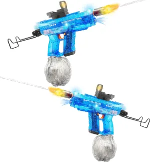 Electric Water Gun for Adults Kids Squirt Gun with LED Lights 32ft Long Range Large Capacity Automatic Water Gun Auto Refill Water Summer Toys for Kids Ages 8-12 (2L)