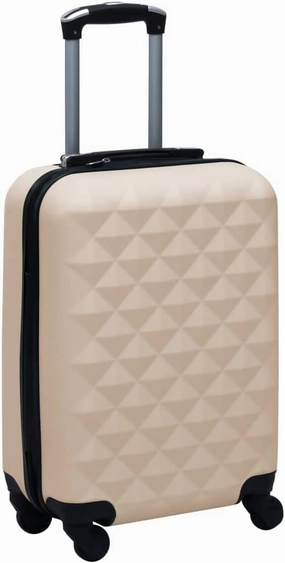 Elegant Gold Hardcase Trolley for Stress-Free Travel, Lightweight and Durable with Internal Straps and Security Lock