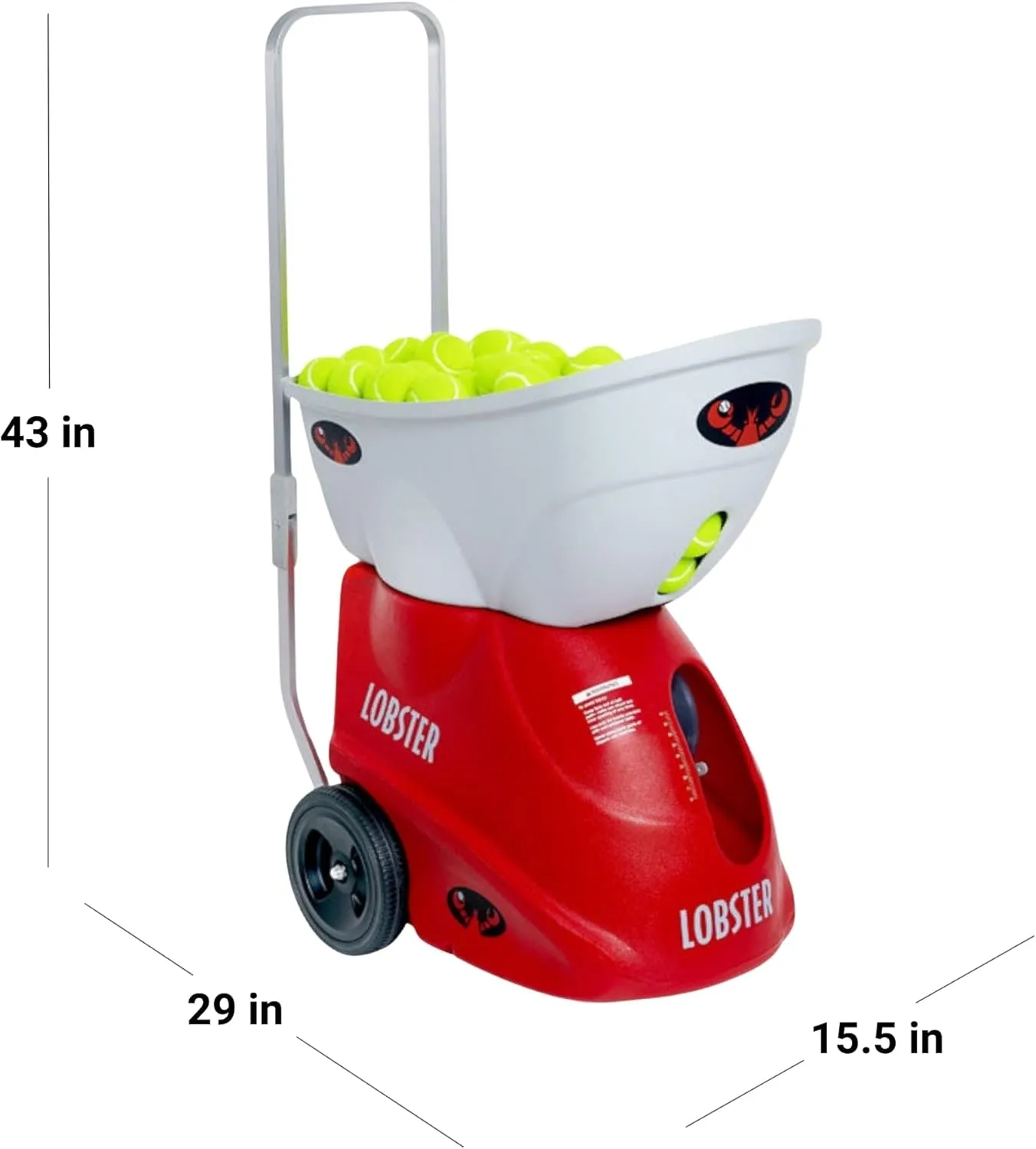 Elite Tennis Ball Machine - Auto Portable Tennis Ball Launcher, Preloaded & Custom Drills, Spin Control, Lob Elevation Switch, Ball Speed (up to 80MPH), with Multi-Function Remote