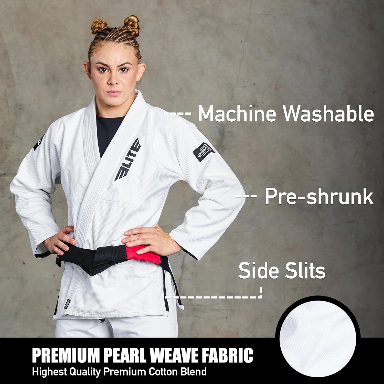 Elite Sports Ultra-Light Women's BJJ GI - IBJJF Jiu-Jitsu GI for Girls and women (See Special Sizing Guide)