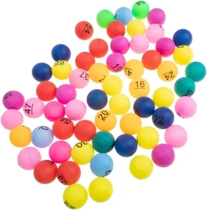 Enhanced Fun 80pcs Multicolored Plastic Balls Numbered Balls for Bingo and Games