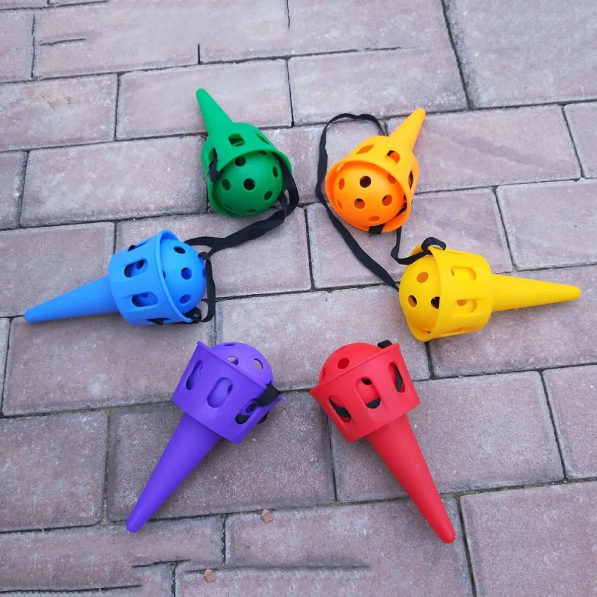 ERINGOGO 3 Sets Scoop Ball Game Ball Catch Game, 16.50X8.50X8.50CM