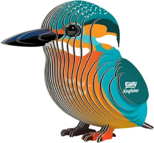 Eugy Kingfisher 3D Puzzle - 24 Piece Eco-Friendly Educational Toy Puzzle for Boys, Girls & Kids Ages 6 