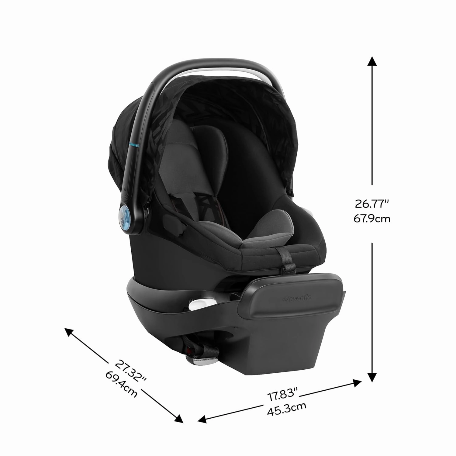 Evenflo Shyft Intuiti  Travel System Featuring Revolve180 LiteMax NXT with SensorySoothe (Dubhan Black)