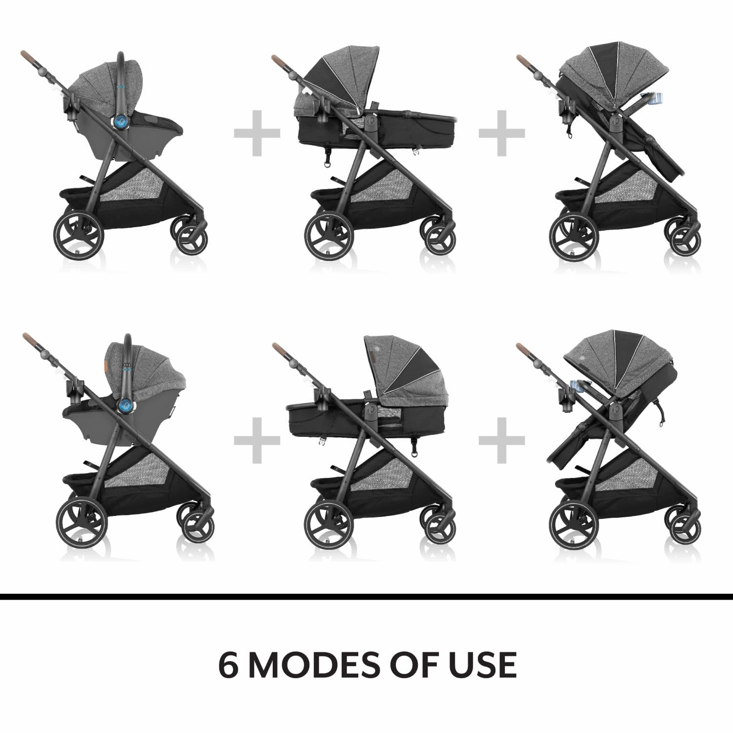 Evenflo Shyft Intuiti  Travel System Featuring Revolve180 LiteMax NXT with SensorySoothe (Dubhan Black)