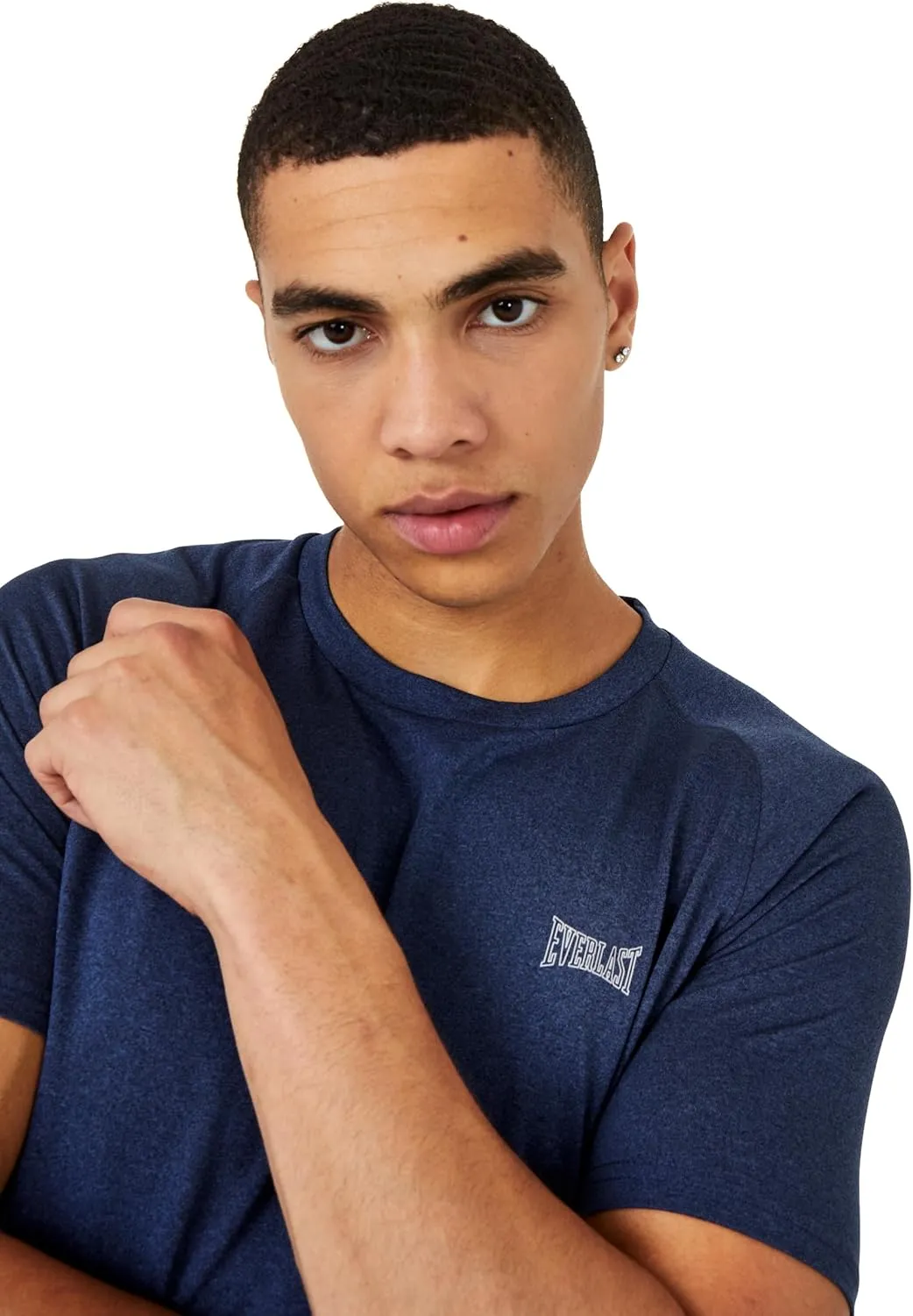 Everlast Men's Lightweight Crewneck Poly T-Shirt Navy Blue