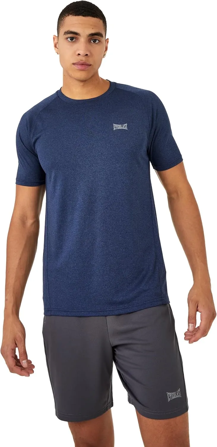Everlast Men's Lightweight Crewneck Poly T-Shirt Navy Blue