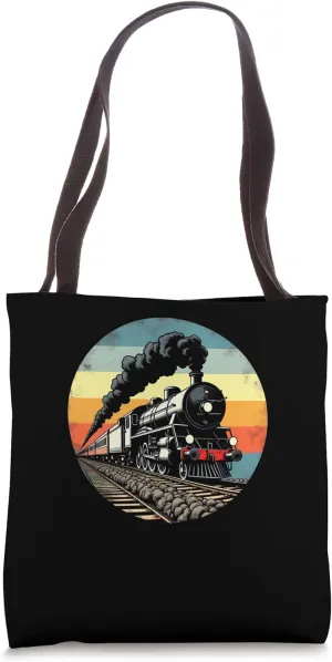 Exciting Train Momentum - Train Retro Tote Bag