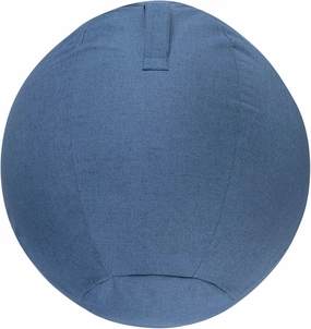Exerfit Yogi Ball with Fabric Cover - Anti-Burst Exercise Ball, Portable with Cool-Touch Material, 26" Size, 260 lb Weight Limit, Dark Grey