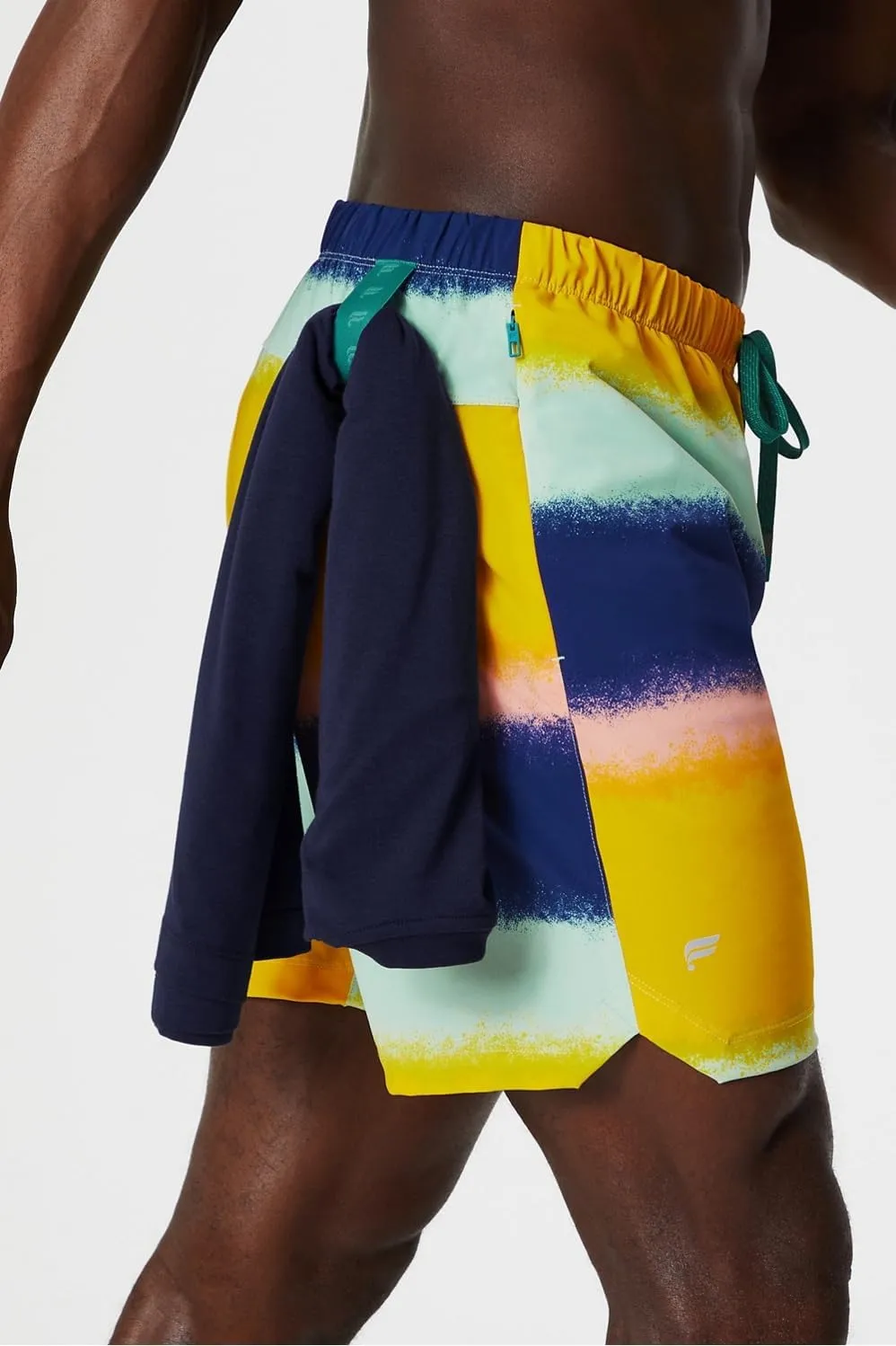 Fabletics Men's The One Short (Unlined), Training, Swimming, Lightweight, Quick-Dry, Zip Pocket, Stretch Woven
