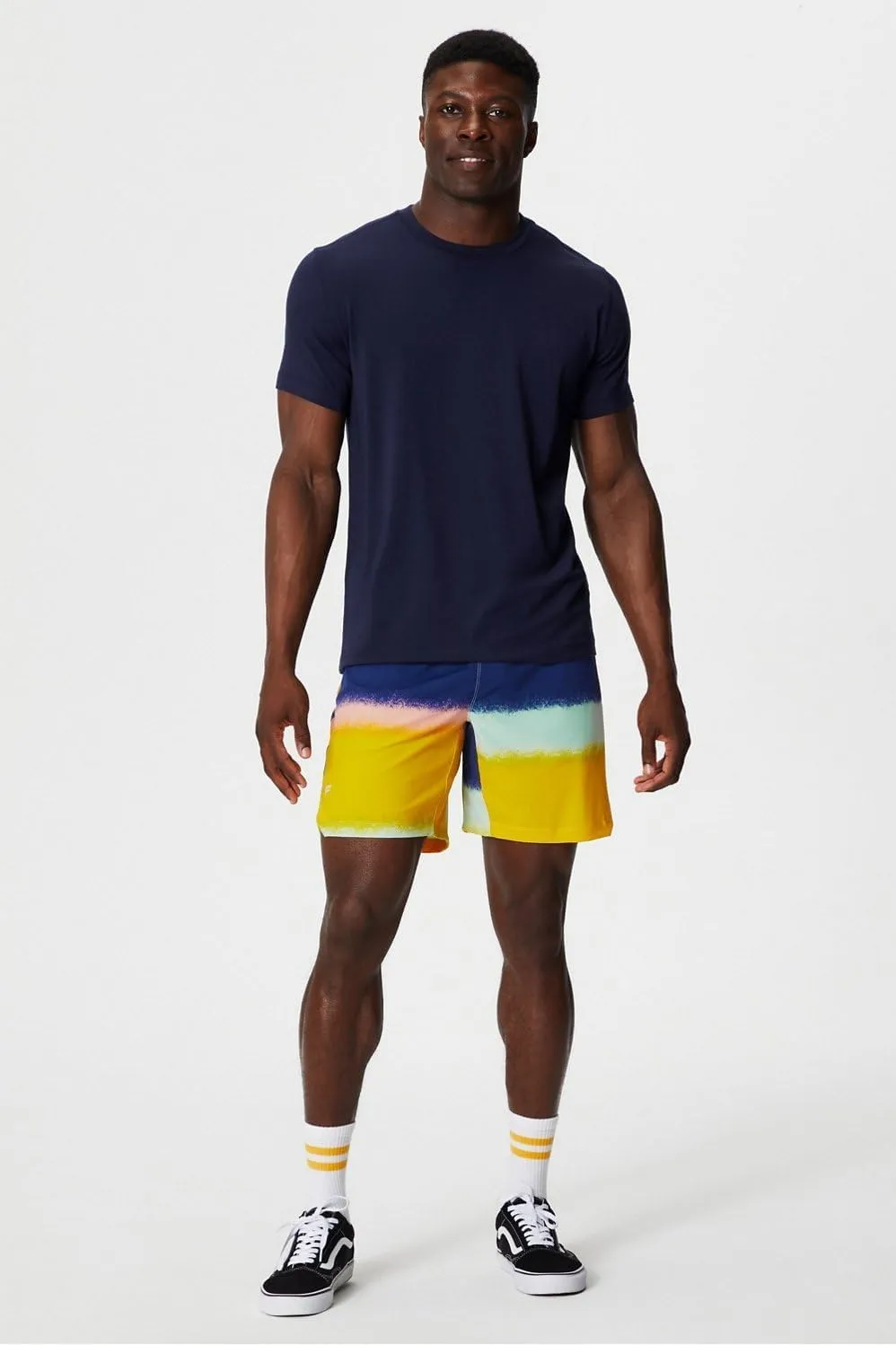 Fabletics Men's The One Short (Unlined), Training, Swimming, Lightweight, Quick-Dry, Zip Pocket, Stretch Woven