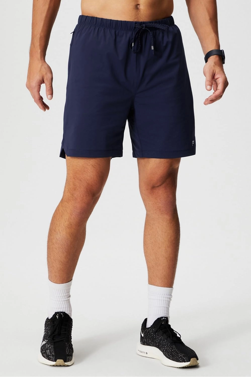 Fabletics Men's The One Short (Lined), Training, Swimming, Lightweight, Quick-Dry, Zip Pocket, Stretch Woven