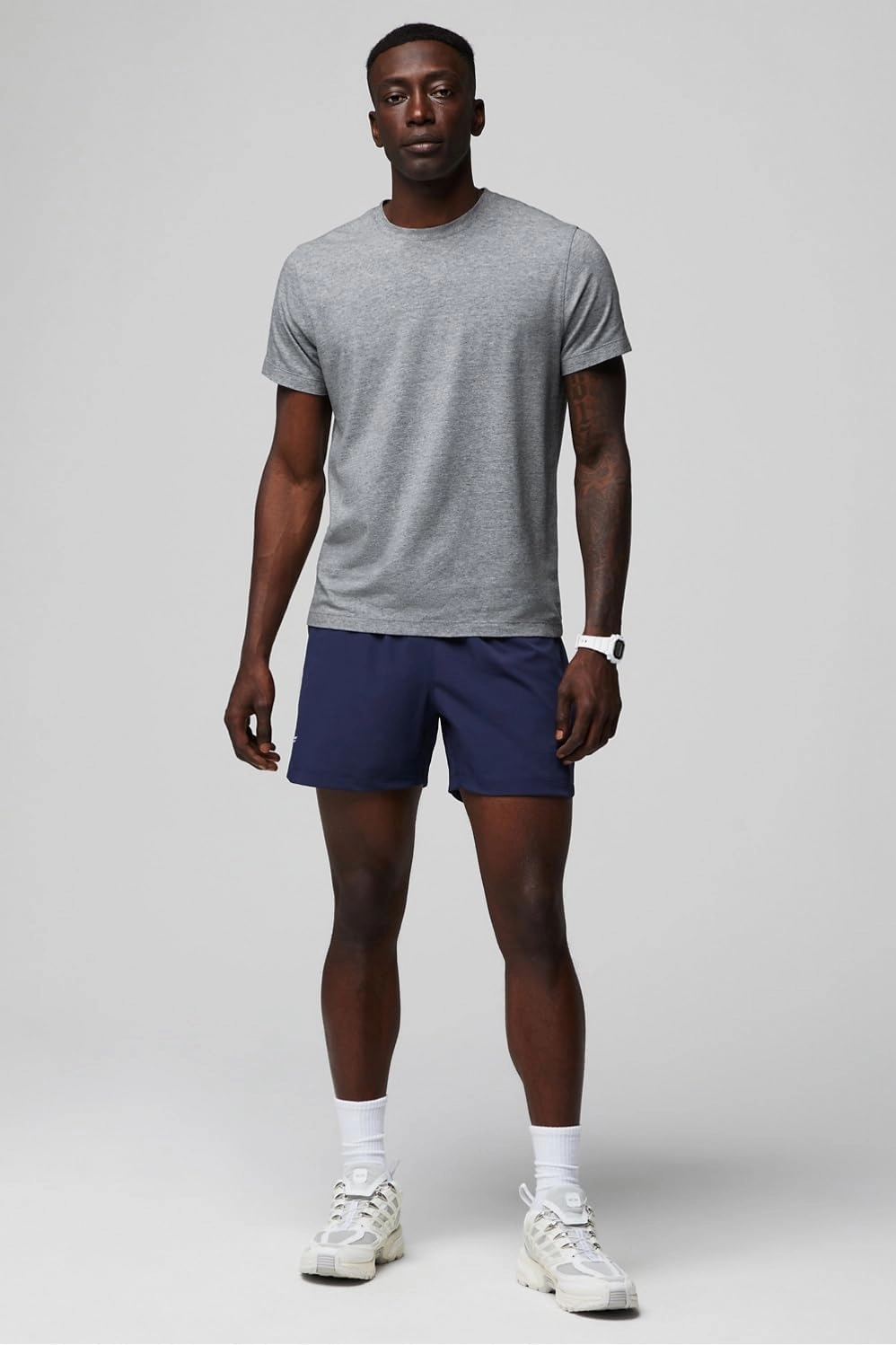 Fabletics Men's The One Short (Unlined), Training, Swimming, Lightweight, Quick-Dry, Zip Pocket, Stretch Woven