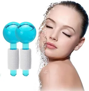 Facial Ice Globe,Smart Cool Face Roller Ball, Facial Massage Tools for for Neck Eye Circle Reduce Puffiness Anti Ageing Wriknles, 3D Massager Roller Soothing Firming Skin- I S 3D