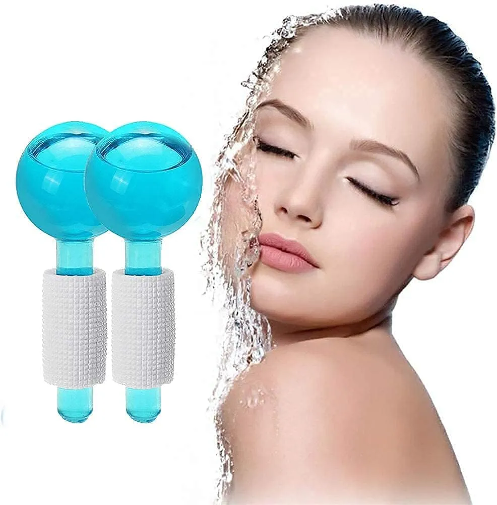 Facial Ice Globe,Smart Cool Face Roller Ball, Facial Massage Tools for for Neck Eye Circle Reduce Puffiness Anti Ageing Wriknles, 3D Massager Roller Soothing Firming Skin- I S 3D
