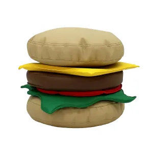 Factory Direct Partners 14010-AS SoftScape Stack-a-Burger Soft Play Set - Pretend Fast Food, Novelty Gift Set Includes All Foam Patty (6-Piece)